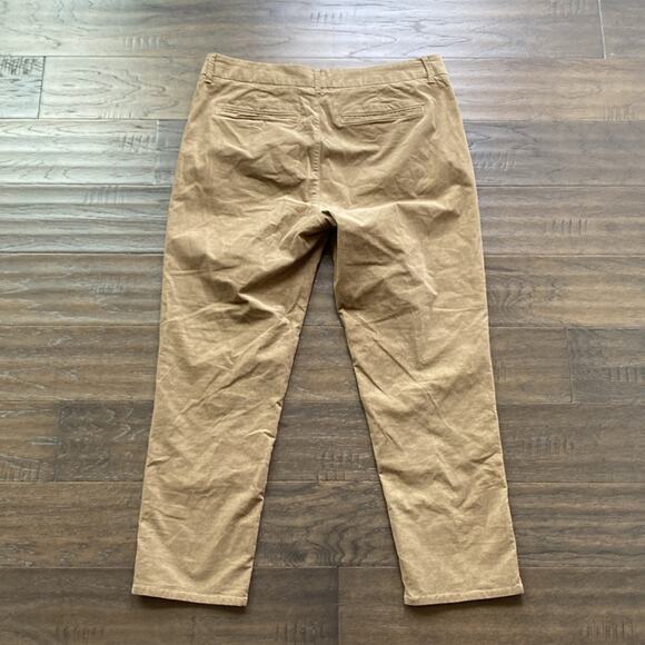 VINCE Cropped Corduroy Pant Womens Sz 12 Tan Casual Corporate Preppy - Picture 7 of 7